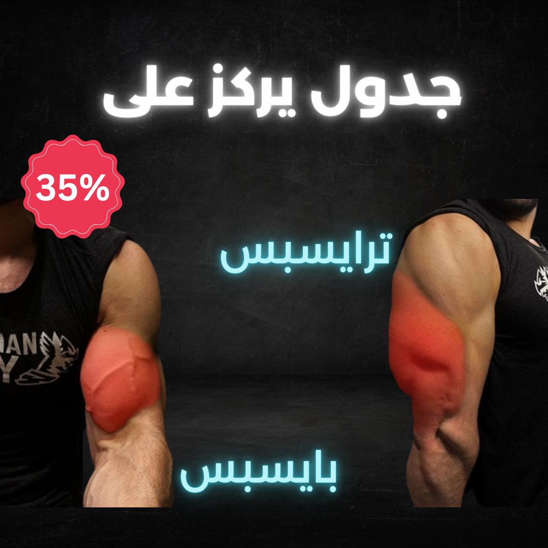 جدول يركز على عضلة البايسبس والترايسبس