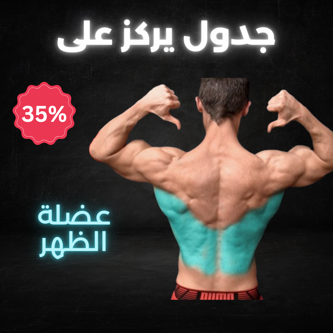 جدول يركز على عضلة الظهر