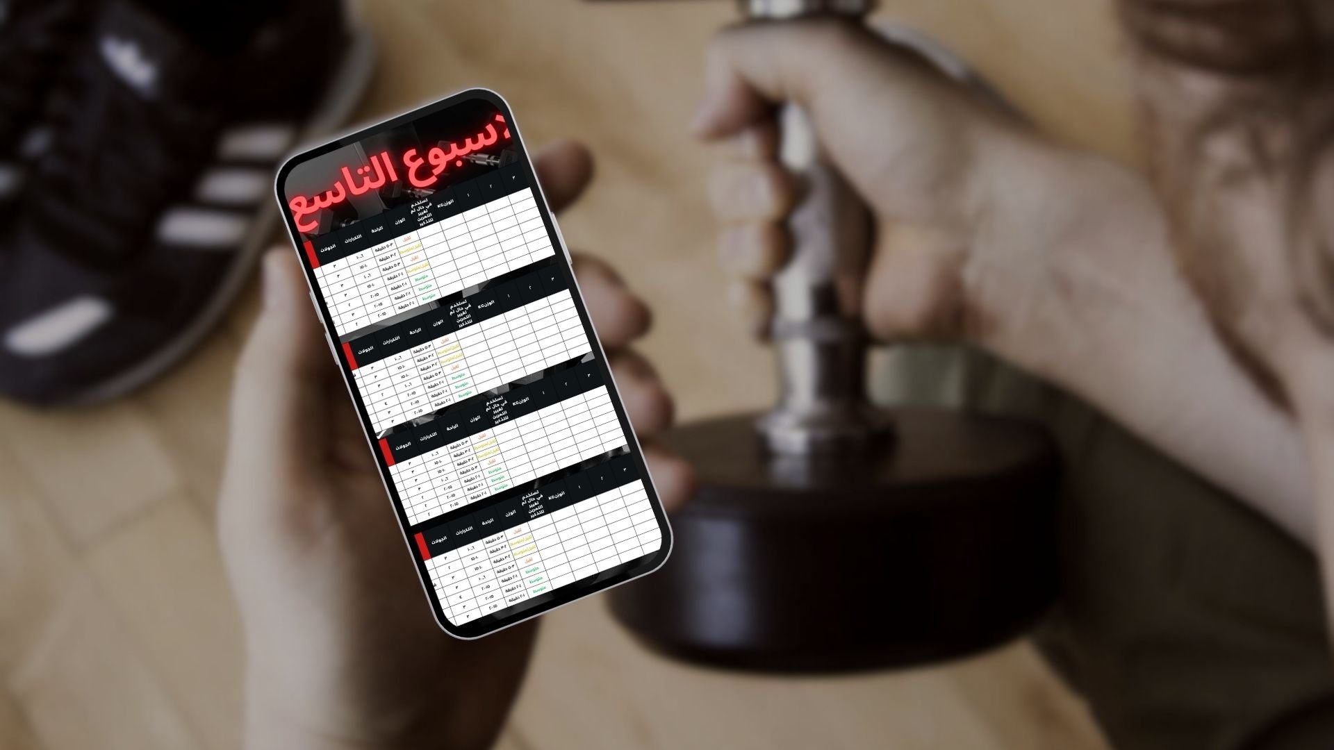 جدول يركز على عضلة الظهر